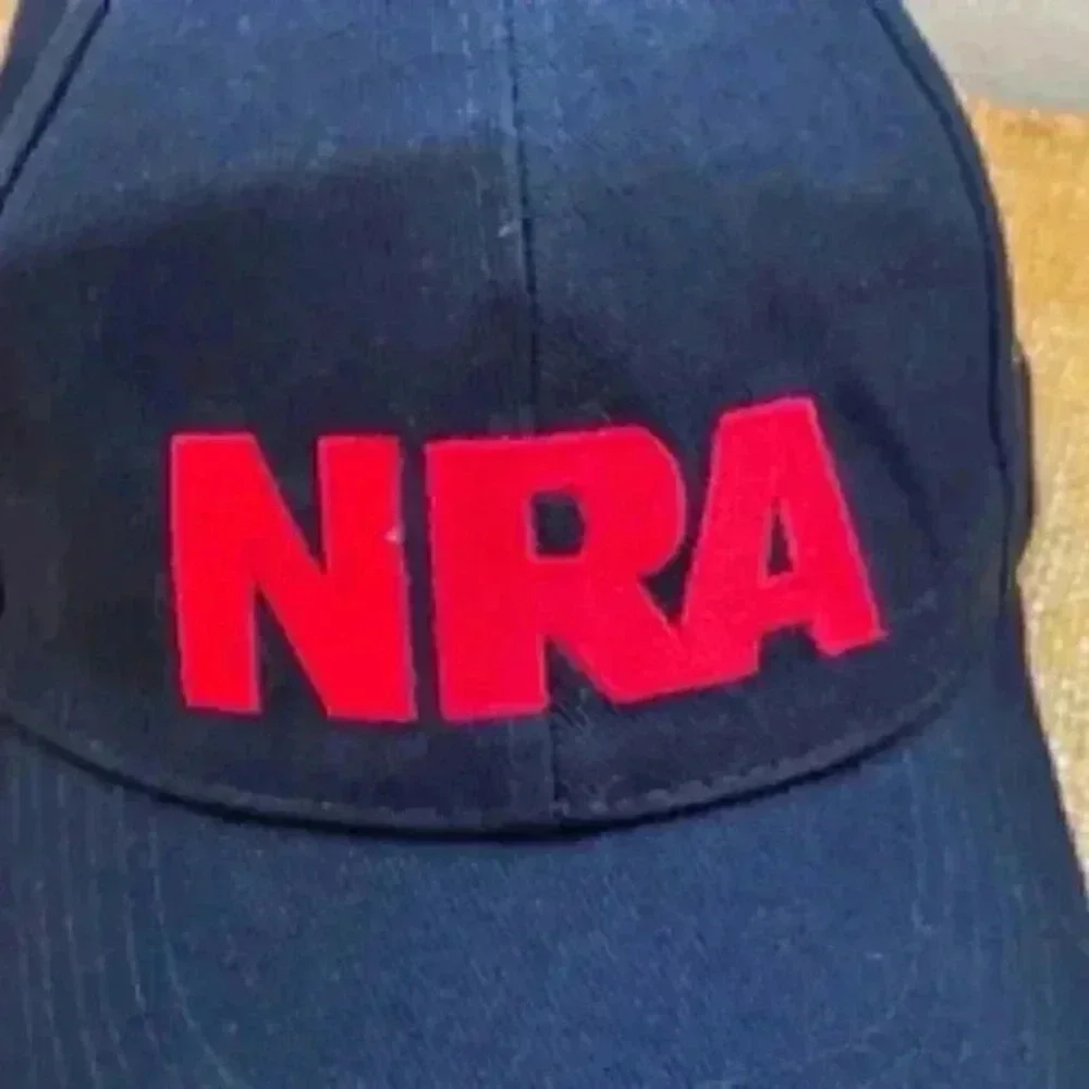 National Rifle Assoc- Stand And Fight Hat- Black & Red Adjustable Strap Back Cap